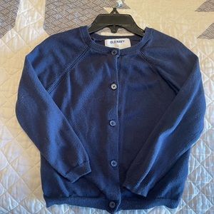 Navy cardigan sweater